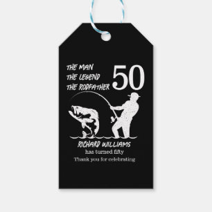 Fischen des legendären Rodvaters 50. Geburtstag Geschenkanhänger