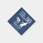 Fischen des legendären Rodvaters 50. Geburtstag Serviette (Ecke)