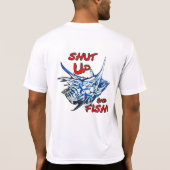 Fischen des Sport-Mar1 schloss und fischt T-Shirt (Rückseite)