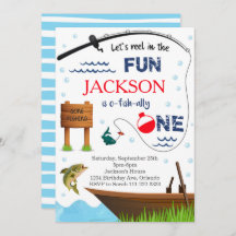 Fischen Einladung zum 1. Geburtstag