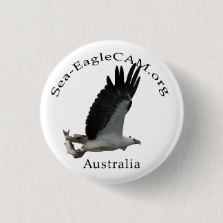 Fischen erwachsener Meer-Eagle Knopf Button