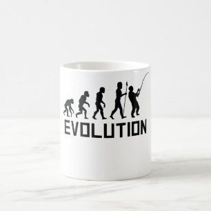 Fischen-Evolution Kaffeetasse