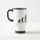 Fischen-Evolution - lustige Fischer-Tasse Reisebecher (Links)
