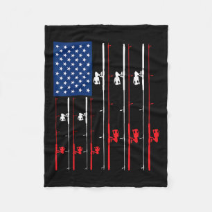 Fischen Fang Flag Shirt Niedlich Fisch Jagd Gesche Fleecedecke