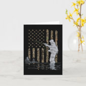 Fischen Fischen American Flag Camouflage Fliegen Karte (Gelbe Blume)