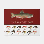 Fischen Fischen Rustikaler Lachsplaner Fußmatte (Vorderseite)