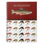 Fischen Fischen Rustikales Lachs-Notebook Notizblock (Vorderseite)