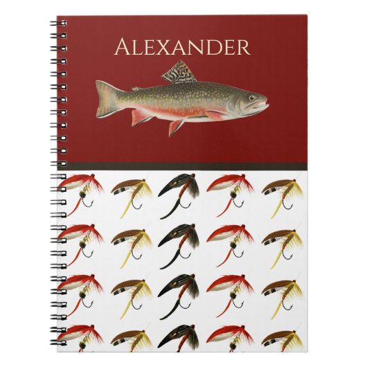 Fischen Fischen Rustikales Lachs-Notebook Notizblock (Vorderseite)