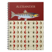 Fischen Fischen Rustikales Lachs-Notebook Notizblock (Vorderseite)