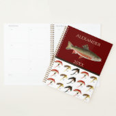 Fischen Fischen Rustikales Lachs-Notebook Planer (Anzeige)