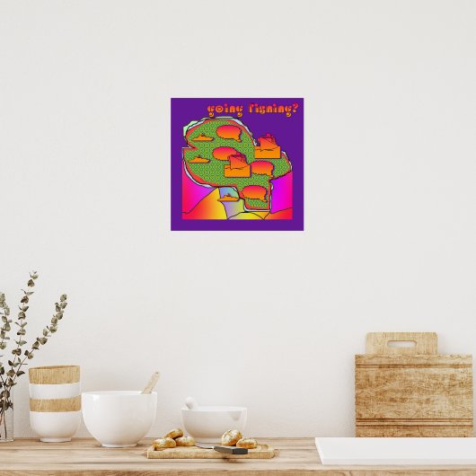 Fischen? Fisherman Fun Poster (Küche)