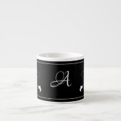 Fischen Frauen Herzschlag Monogram Espresso Cup Espressotasse (Vorderseite)