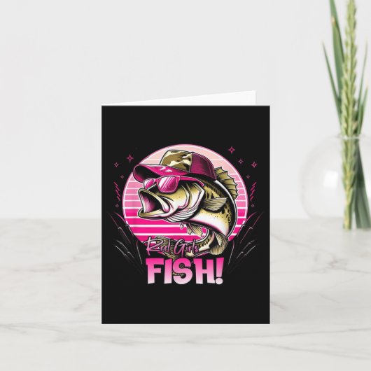 Fischen Frauen Mädchen fischen, die Karte (Vorderseite)