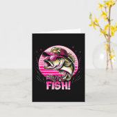 Fischen Frauen Mädchen fischen, die Karte (Gelbe Blume)