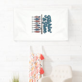 Fischen & Frei Patriotischer Angelköder Vintage Banner (Insitu)