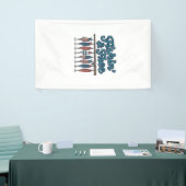 Fischen & Frei Patriotischer Angelköder Vintage Banner (Messeveranstaltung)