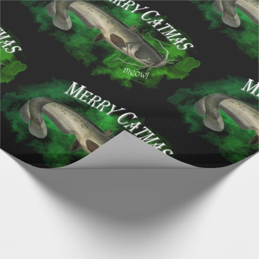 Fischen frohe Weihnachten Geschenkpapier (Ecke)