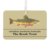 Fischen für Brookie - Bachforelle Fischer Autolufterfrischer (Rückseite)