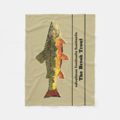 Fischen für Brookie - Bachforelle Fischer Fleecedecke (Vorderseite)