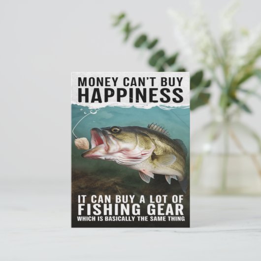 Fischen für Glück Postkarte (Stehend Vorderseite)
