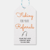 Fischen für Ihr Referenzgeschäft Geschenkanhänger (Vorderseite)