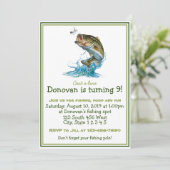 Fischen-Geburtstag Einladung (Stehend Vorderseite)