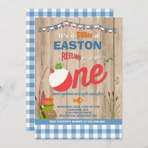 Fischen-Geburtstags-Einladung O-Fisch-Verbündeter Einladung