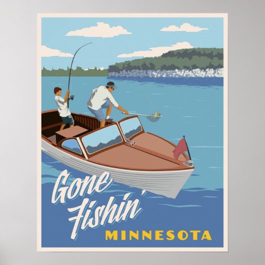 Fischen gegangen poster (Vorne)
