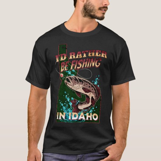 Fischen gegangen T-Shirt (Vorderseite)