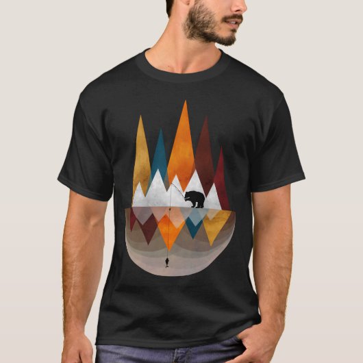 Fischen gegangen T-Shirt (Vorderseite)