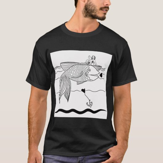 Fischen gegangen T-Shirt (Vorderseite)