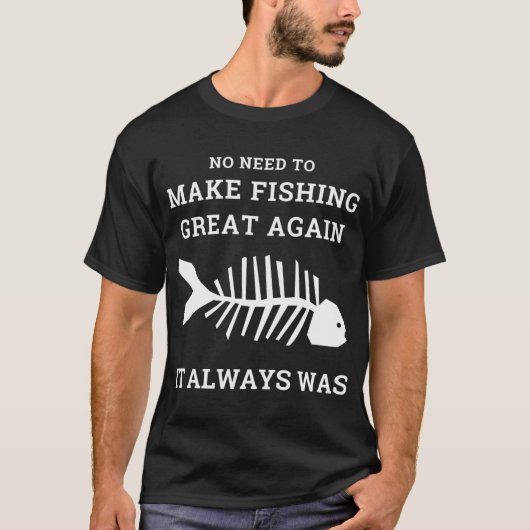 Fischen gegangen T-Shirt (Vorderseite)