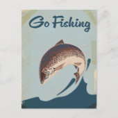 Fischen gehen postkarte (Vorderseite)