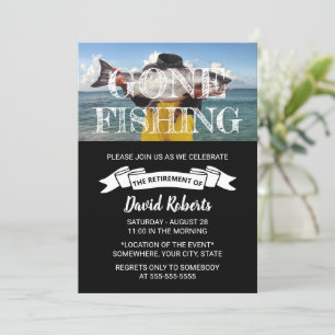 Fischen gehend Sommer-Strand-Rentnerparty Einladung