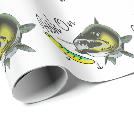Fischen Geschenkpapier (Rolleneckpunkt)