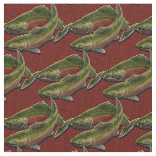 Fischen-Gewebecoho-Lachs-Fisch-Kunst-Gewebe Stoff (Nahaufnahme)