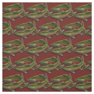 Fischen-Gewebecoho-Lachs-Fisch-Kunst-Gewebe Stoff