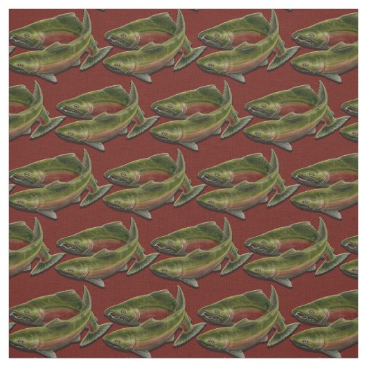 Fischen-Gewebecoho-Lachs-Fisch-Kunst-Gewebe Stoff (Muster)
