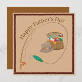 Fischen glücklicher Tag der Väter Feiertagskarte (Vorne/Hinten)