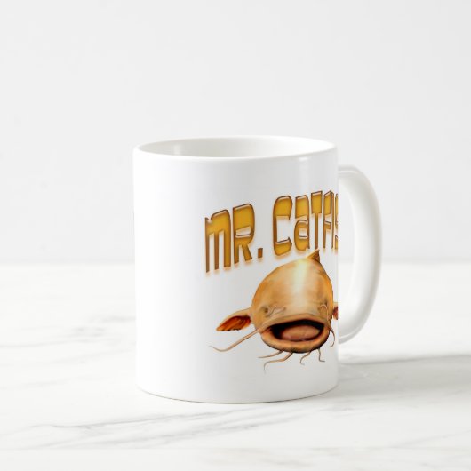 Fischen Herrn Catfish Kaffeetasse (VorderseiteRechts)