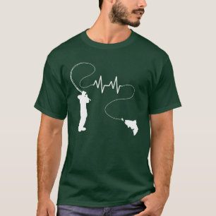 Fischen-Herzschlag-Fliegen-Fischen-Forelle T-Shirt