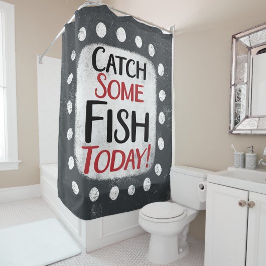 Fischen heute Duschvorhang (Beispiel)