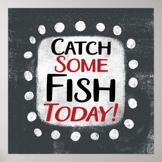 Fischen Heute Plakatwand Kunst Poster (Vorne)