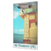 Fischen hook'd Strandfisch-Spinnerkastenaqua Klemmbrett (Links)