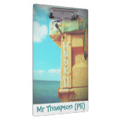 Fischen hook'd Strandfisch-Spinnerkastenaqua Klemmbrett (Rechts)