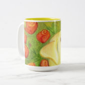 Fischen Hund und Katze (Nahaufnahme)/Tasse Zweifarbige Tasse (Vorderseite Links)