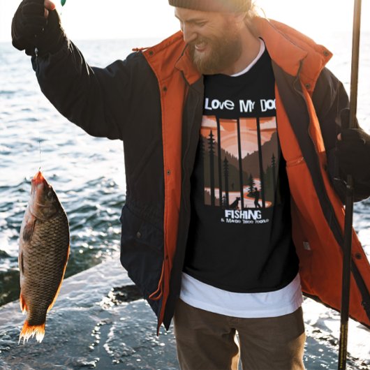 Fischen Hunde Papa Abenteuer Sonnenuntergang Sweatshirt