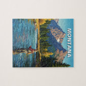 Fischen im Fluss Montana Yellowstone Puzzle (Horizontal)