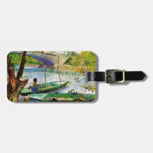 Fischen im Frühling, Vincent van Gogh. Schön fis Gepäckanhänger