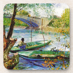 Fischen im Frühling, Vincent van Gogh. Schön fis Getränkeuntersetzer